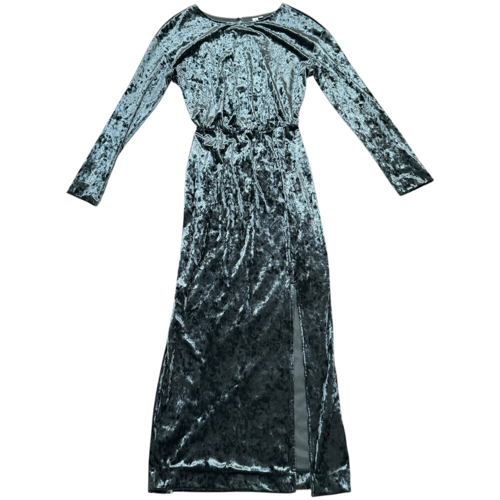 Stockholm Atelier & Other Stories Velvet Midi Dress Long Sleeve Sea Green Size 4